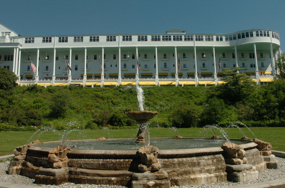 Mackinac Island, MI A view of The Grand Hotel, which boasts the world