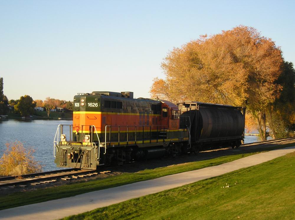 Moses Lake, WA TrainDowntown Moses Lake along Lake photo, picture
