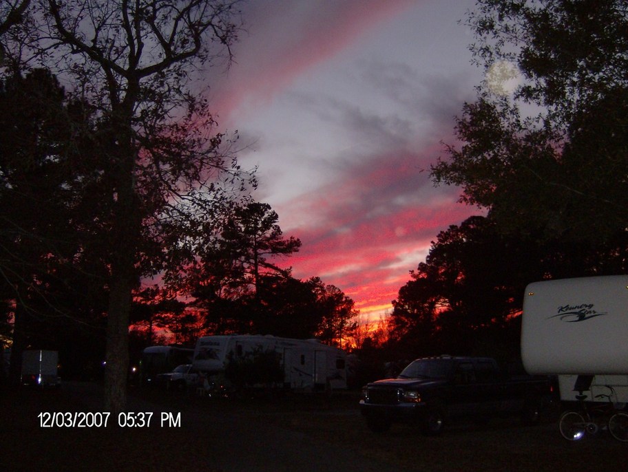 Ladson, SC sunset ladson koa camping photo, picture, image (South