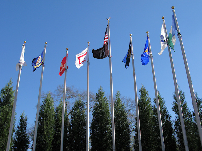 Powder Springs, GA Flags at the Powder Springs Veterans Memorial (in