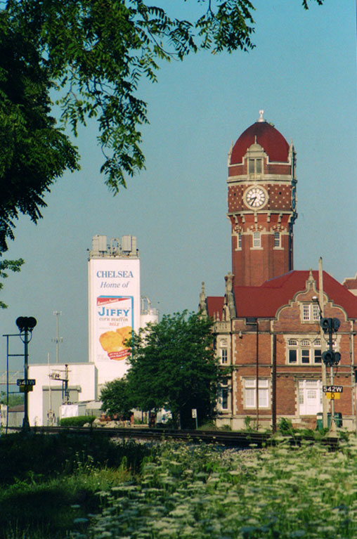 Chelsea, MI Clocktower and Jiffy photo, picture, image (Michigan) at