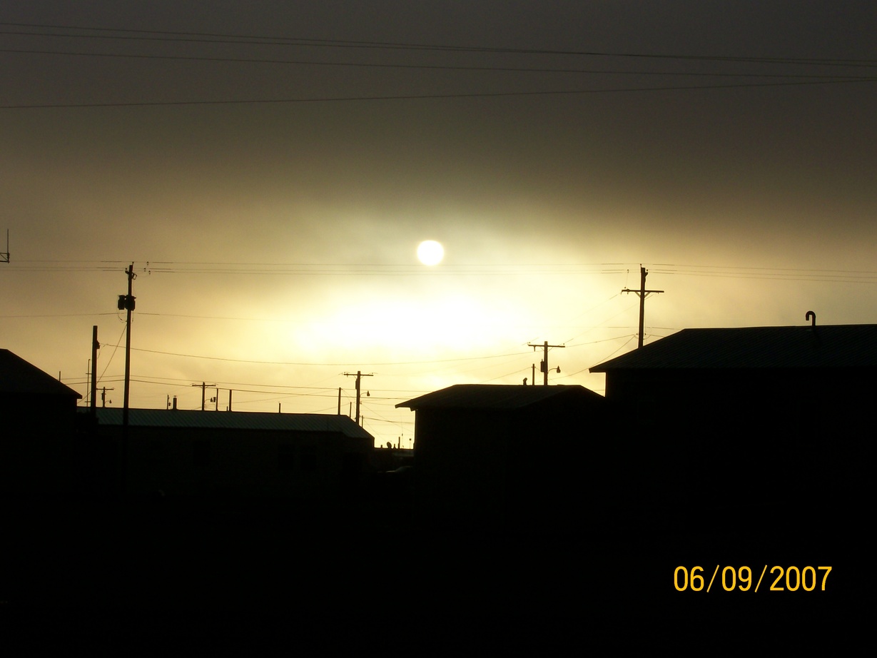 Atqasuk, AK overlooking Atqasuk during the evening sunset outside my home. photo, picture