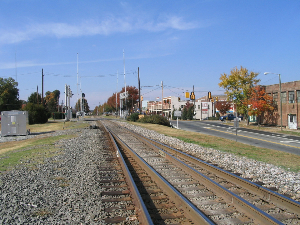 Mebane, NC Tracks through center of town photo, picture, image (North