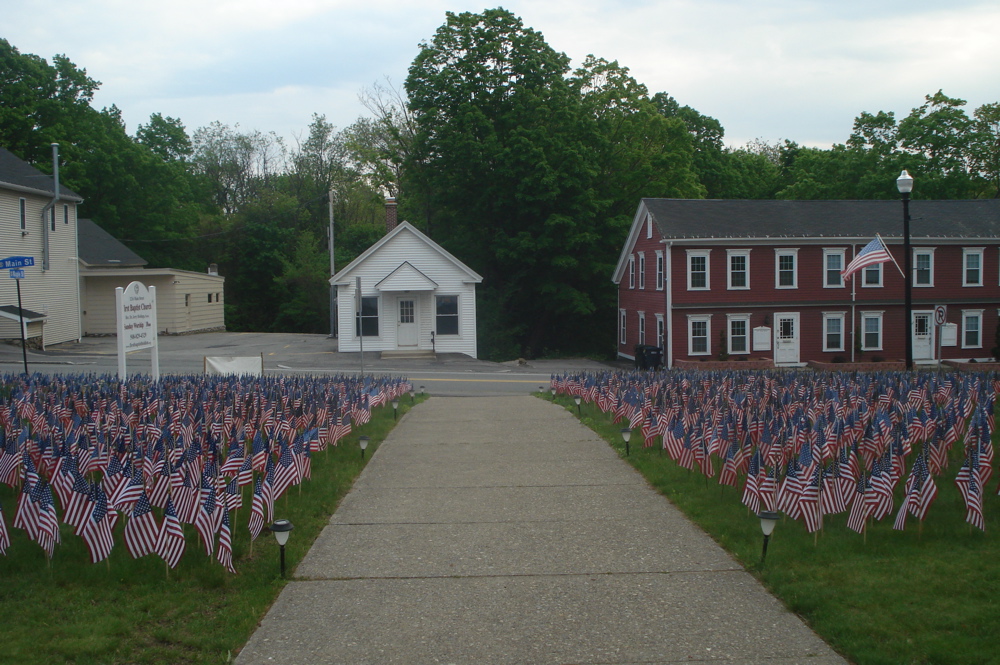 Holden, MA Field of Flags at Holden's First Baptist Church photo