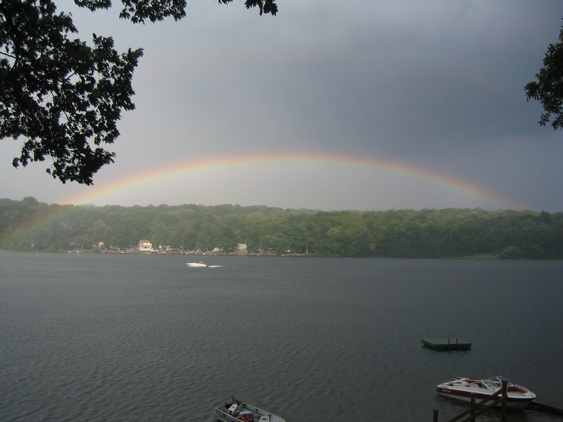 Coventry Lake, CT Rainbow over Coventry Lake photo, picture, image