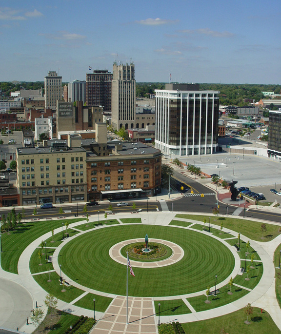 Jackson, MI Looking West from the top floor of Consumers Energy