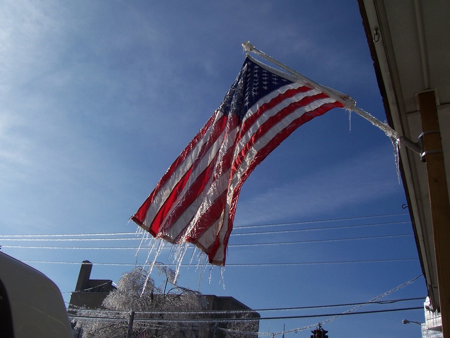 Dixon, KY Old Glory still flies high no matter the weather in Dixon photo, picture, image