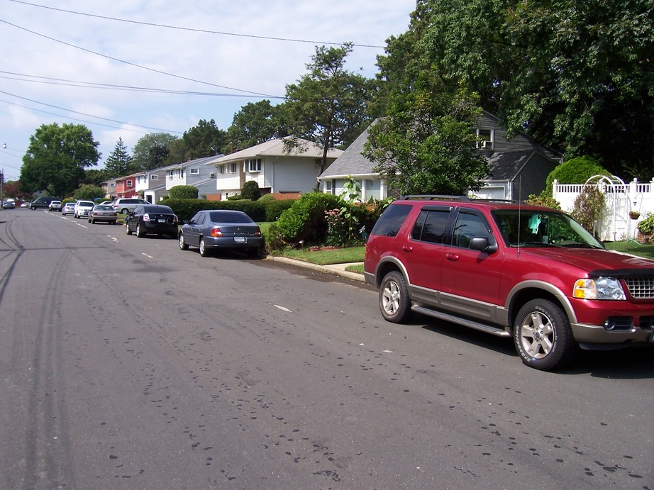 North Babylon, NY Houses along Davis Street, August 30, 2009. photo