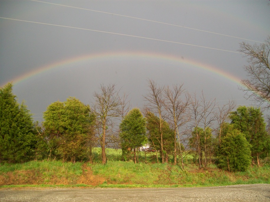 Caneyville, KY Rainbow after rain storm outside my house photo