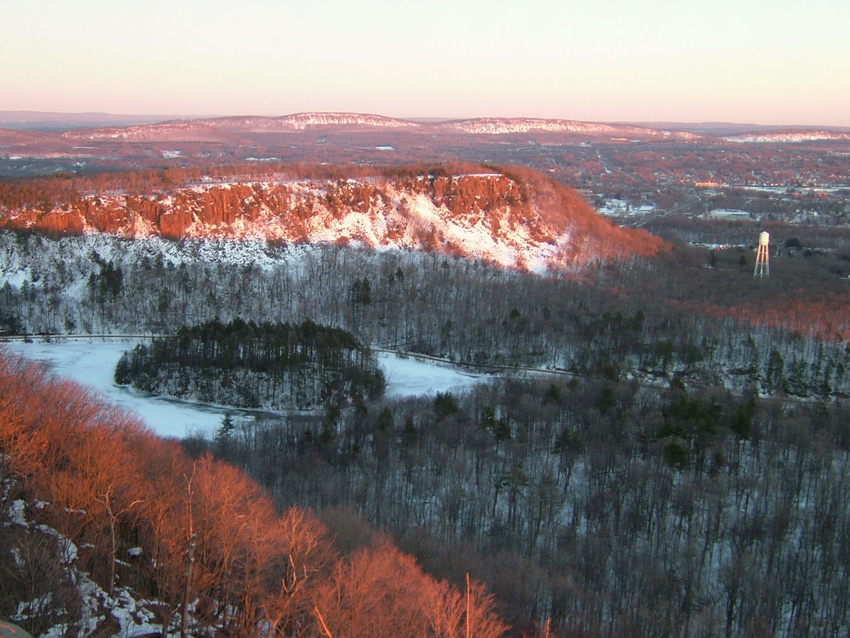Meriden, CT Winter view from Castle Craig Overlook photo, picture
