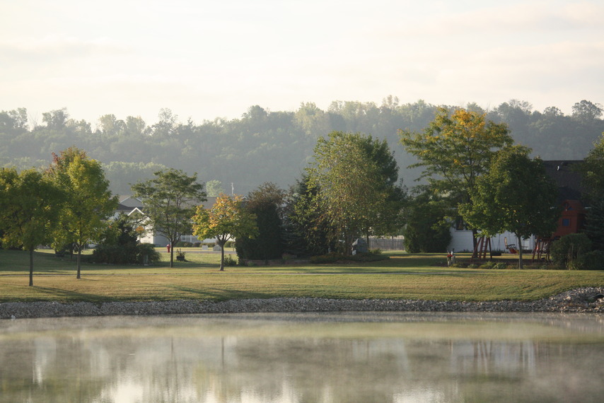 Sherwood, WI Mayba Lake fog photo, picture, image (Wisconsin) at city