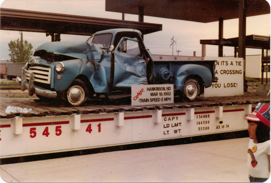 Hankinson, ND TRUCKTRAIN CRASH photo, picture, image (North Dakota