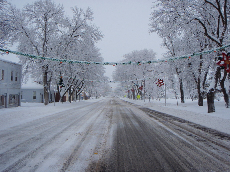 Wellsville, UT Main Street on a quiet winter day, photo, picture