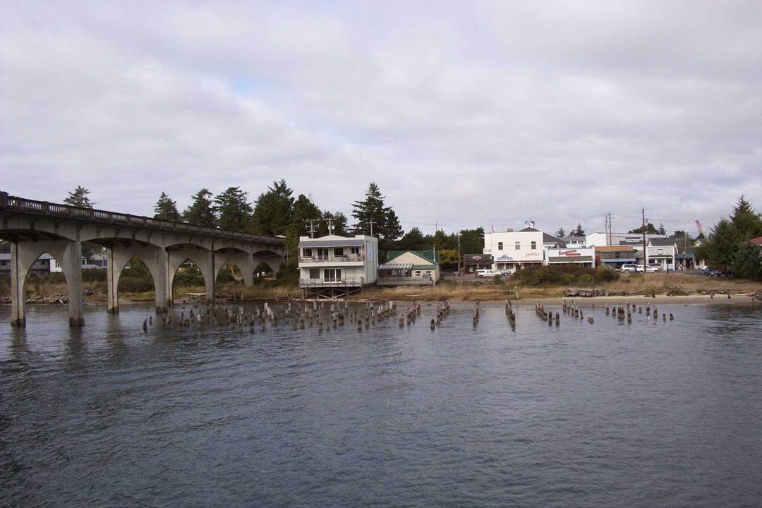 Florence, OR Vestige of Dock Near Siuslaw River Bridge in Florence