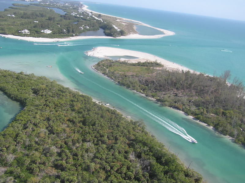 Englewood, FL Aerial Photo of Stump Pass The southern tip of