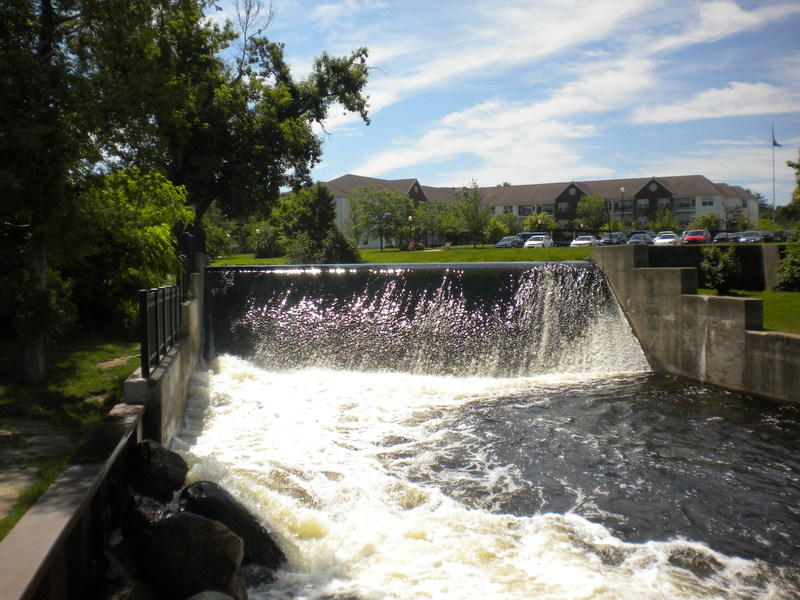 Fenton, MI The Shiawassee river running through downtown Fenton photo