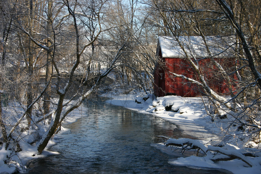 Chittenango, NY Chittenango Creek in business/residential district