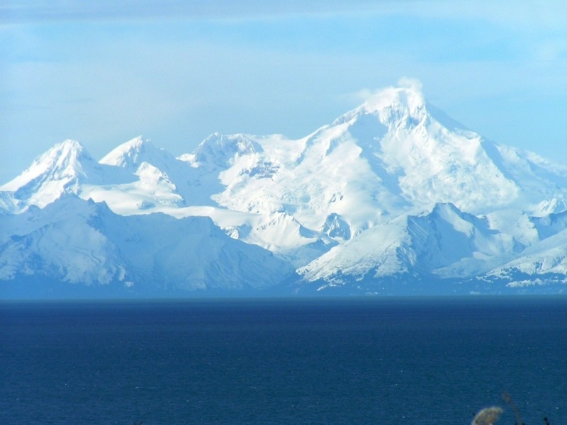 Anchor Point, AK Iliamna volcano view from my house. photo, picture