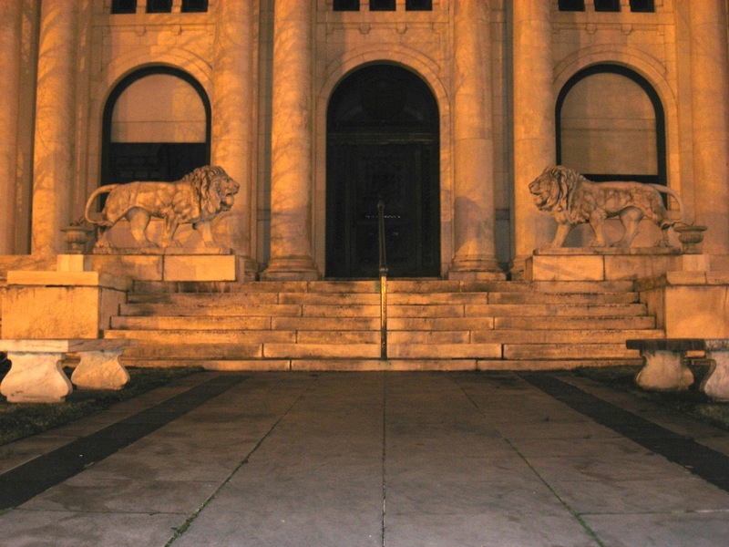 Watertown, NY Watertown at just past dust. This is Flower Memorial