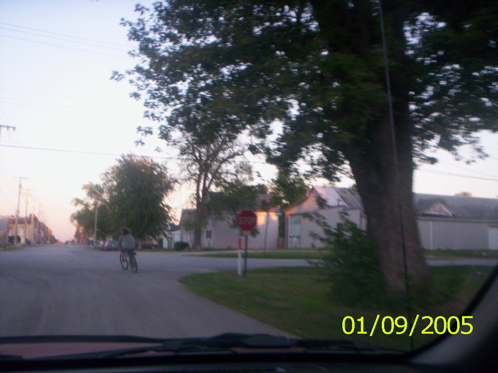 Goodland, IN Riding through the quiet streets of Goodland photo