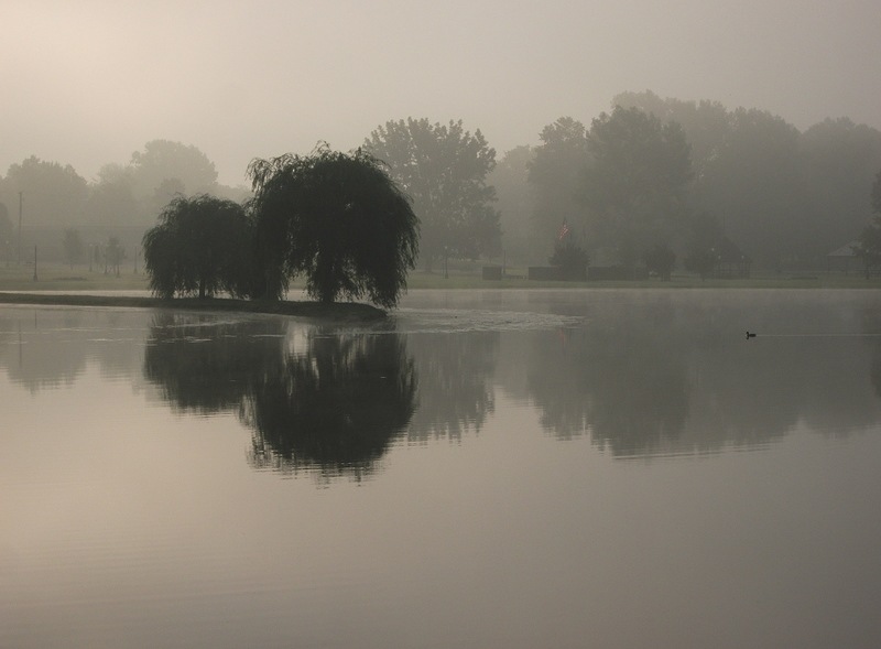 Boonville, IN City Lake early in the morning.Spring time photo