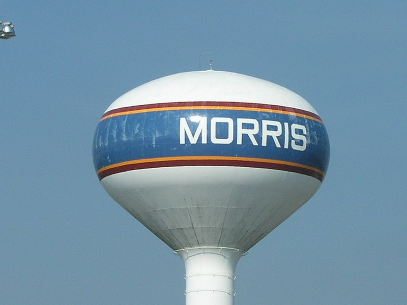 Morris, IL Local Water Tower, as seen from I80 photo, picture, image