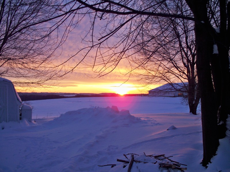 Mantua, OH winter morning sunrise photo, picture, image (Ohio) at