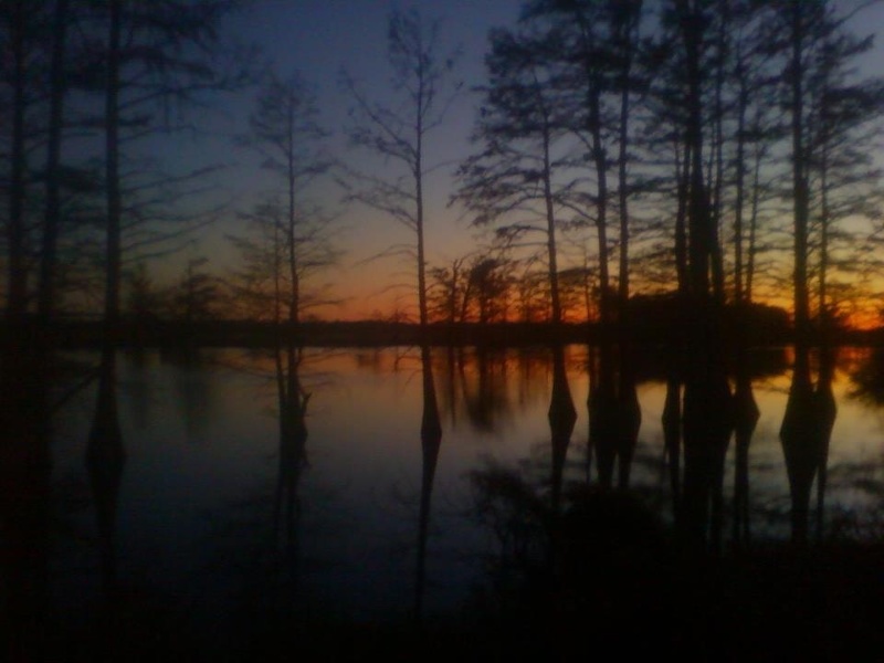 Bradford, AR Goose Pond at sundown. photo, picture, image (Arkansas