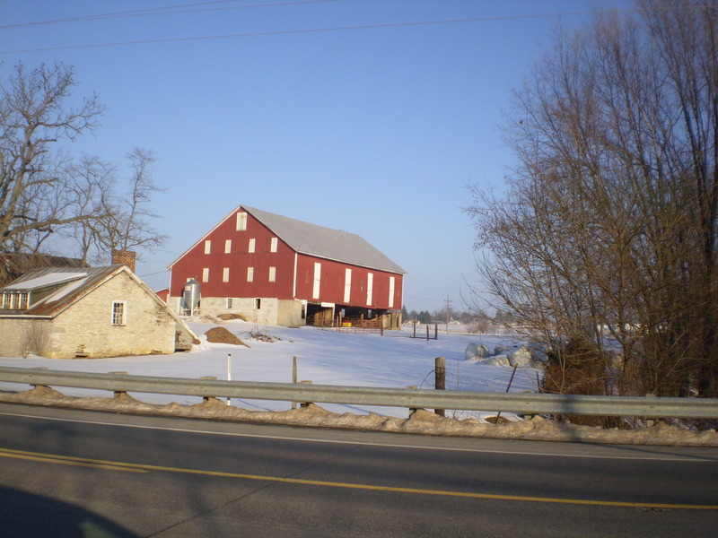 Greencastle, PA Pretty barn on farm just north of town on US Route 11