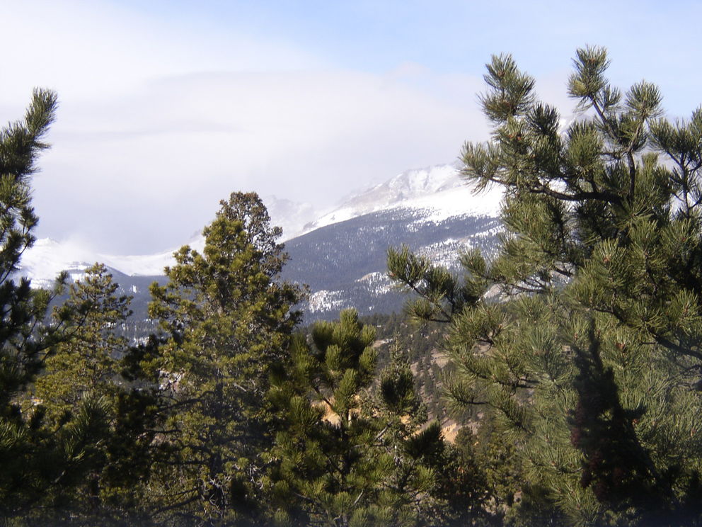 Allenspark, CO View of the Sleeping Indian Chiefshead and Mt
