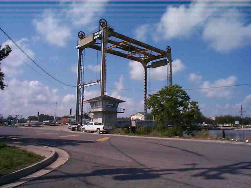 Golden Meadow, LA Lift Bridge over bayou lafourche in Golden Meadow