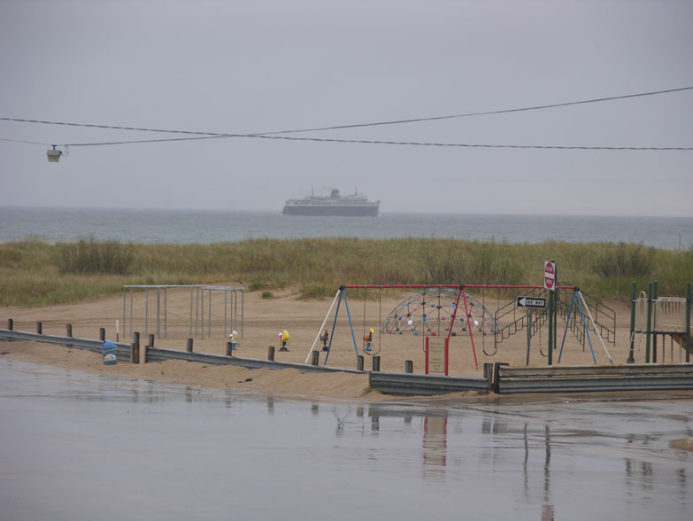 Ludington, MI Lake Michigan Ferry's first test run for the year