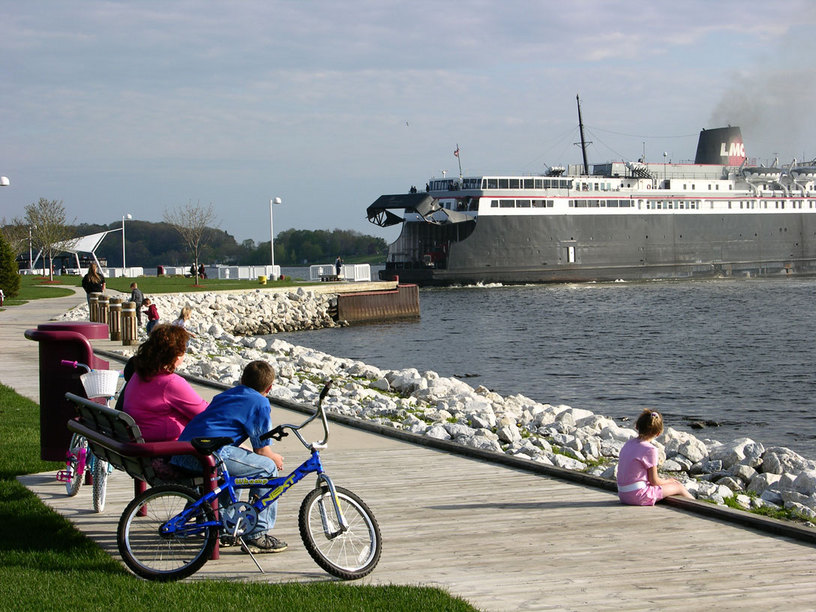 Ludington, MI Lake Michigan Ferry docking maneuver Ludington photo