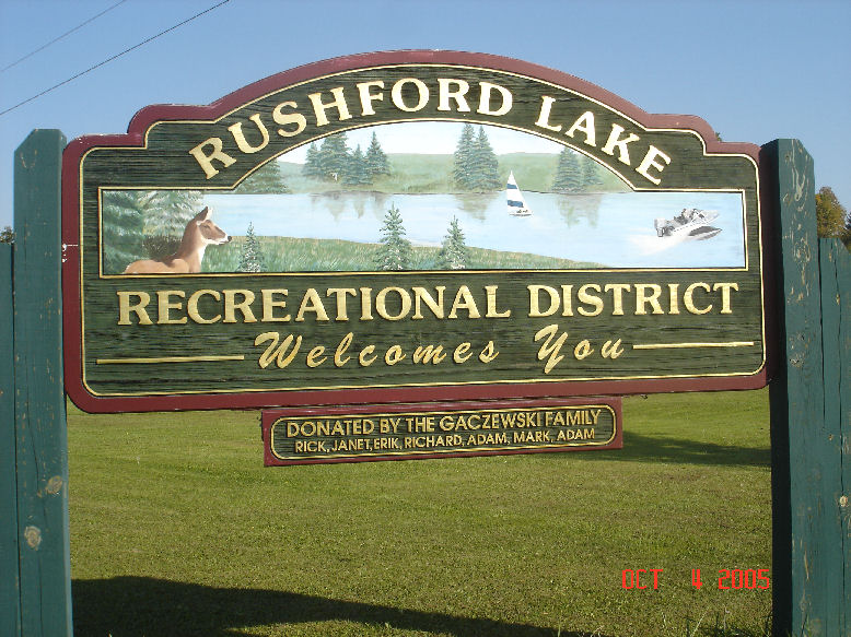Rushford, NY Sign "Rushford Lake, NY" photo, picture, image (New York