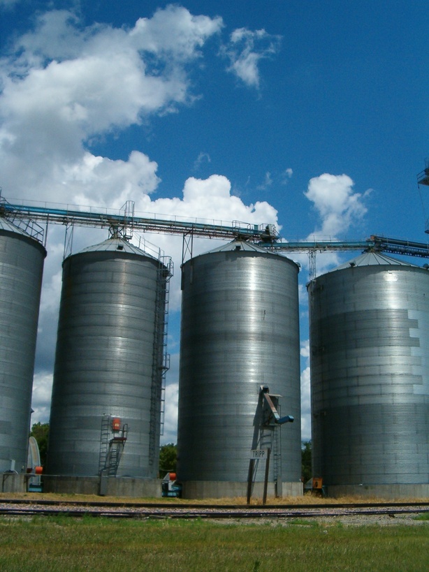 Tripp, SD Tripp, So.Dakota grain RR terminal east of elevator photo, picture, image (South
