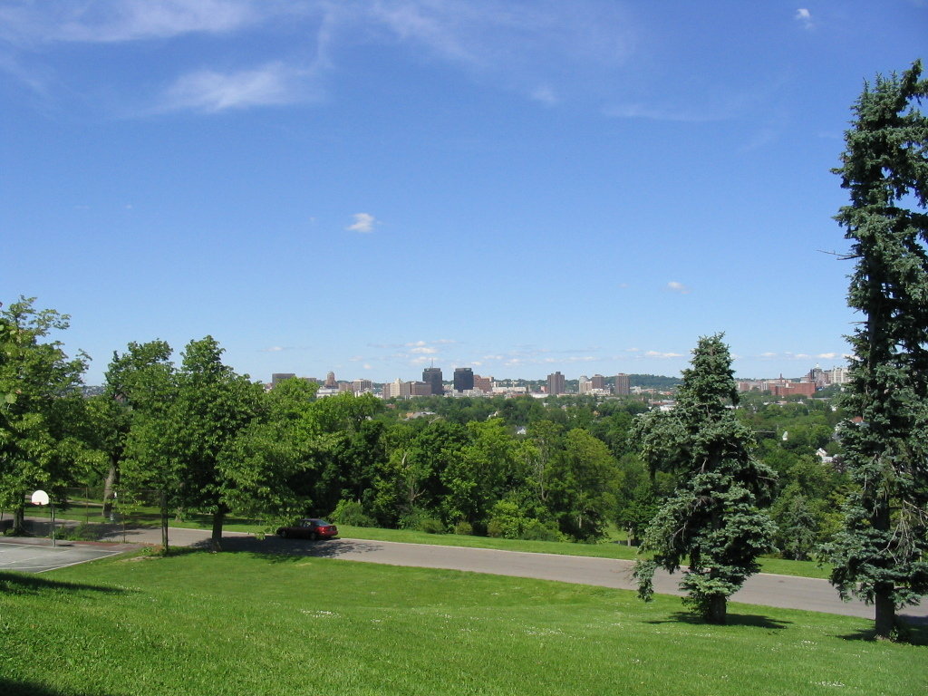Syracuse, NY Skyline taken from a park in southern Syracuse photo
