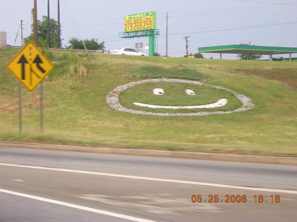 Powderville, SC Smiley Face Interstate 85 at exit 40 photo, picture