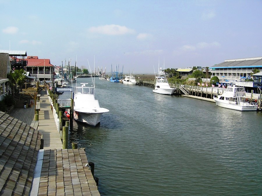 Mount Pleasant, SC Shem Creek located in the Old Village section of