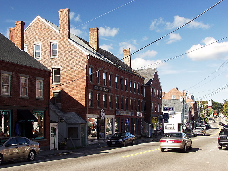 Damariscotta, ME main street, damariscotta photo, picture, image