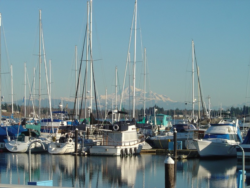 Blaine, WA Majestic Mt. Baker As Seen From Blaine's Semiamoo Marina