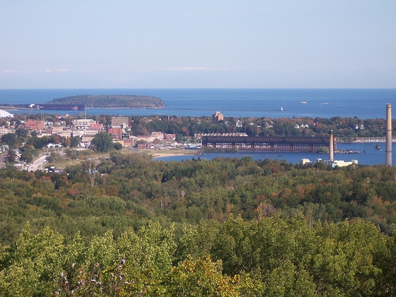 Marquette, MI A view of the city from Marquette Mountain, Sept. 2006