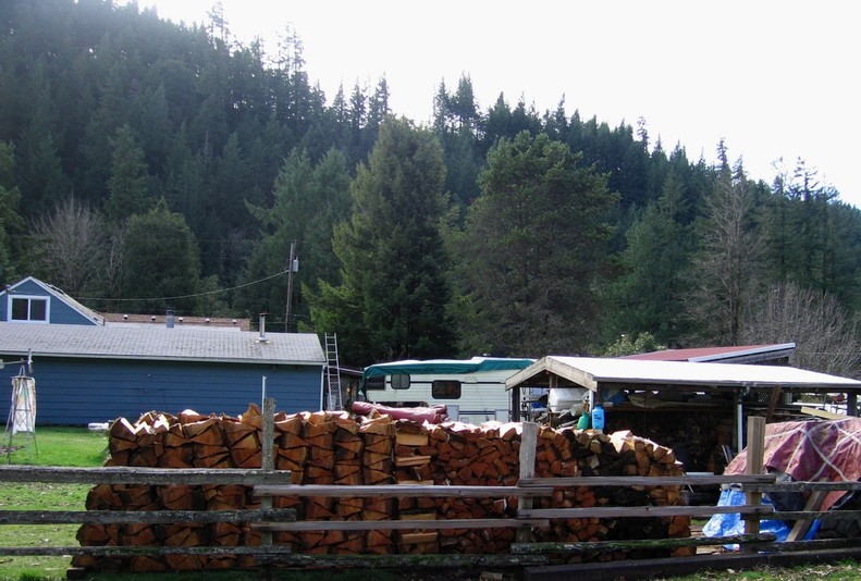 Westfir, OR Woodpile photo, picture, image (Oregon) at