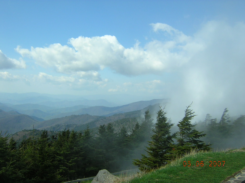 Burnsville, NC Atop Mount Mitchell, Looking West From the Parking Lot