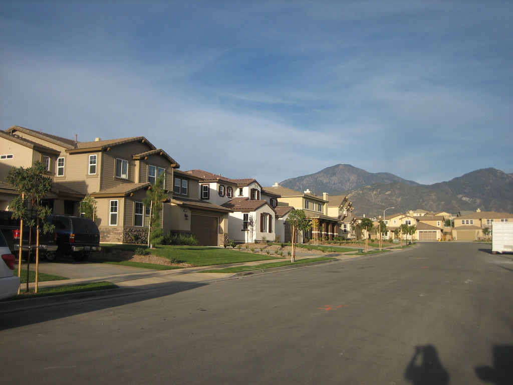 Yucaipa, CA Picture of Chapman Heights from walking trail. photo