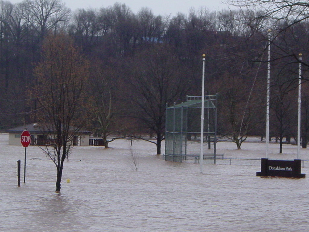 Highland Park, NJ Donaldson park on the day of the flood photo
