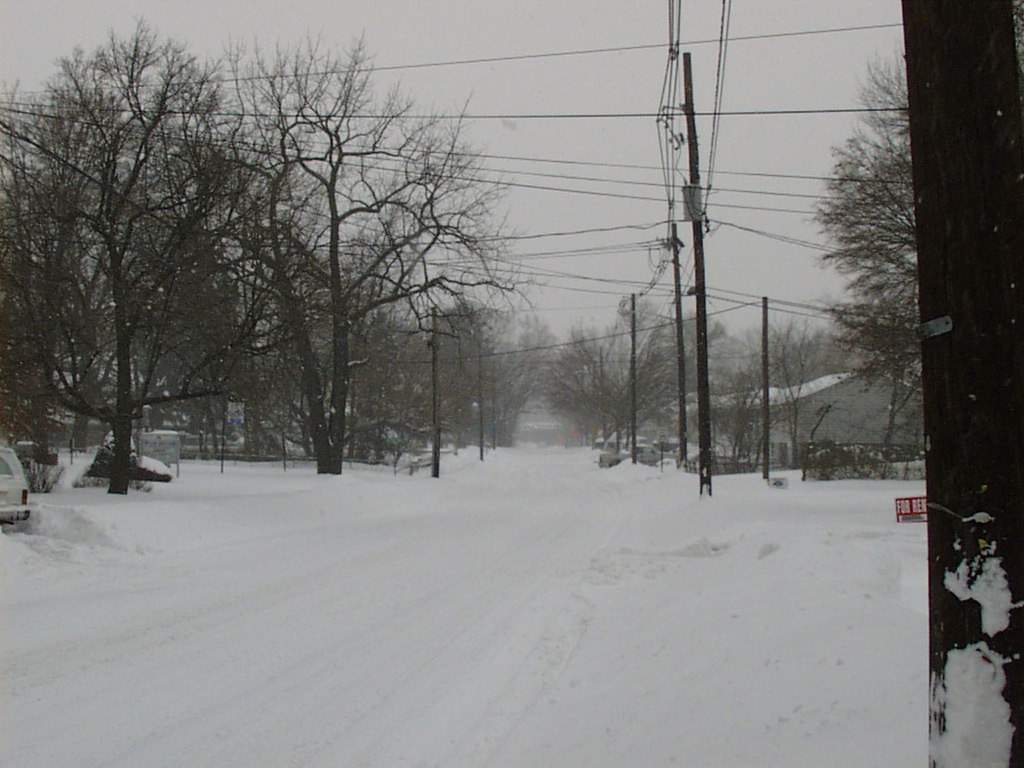 Rochelle Park, NJ Rochelle Ave. during blizzard 2003 photo, picture