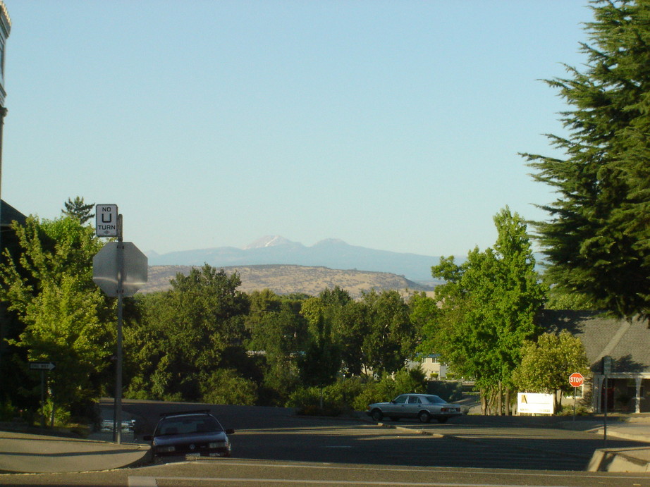 Red Bluff, CA View of Mt. Lassen from Downtown photo, picture, image