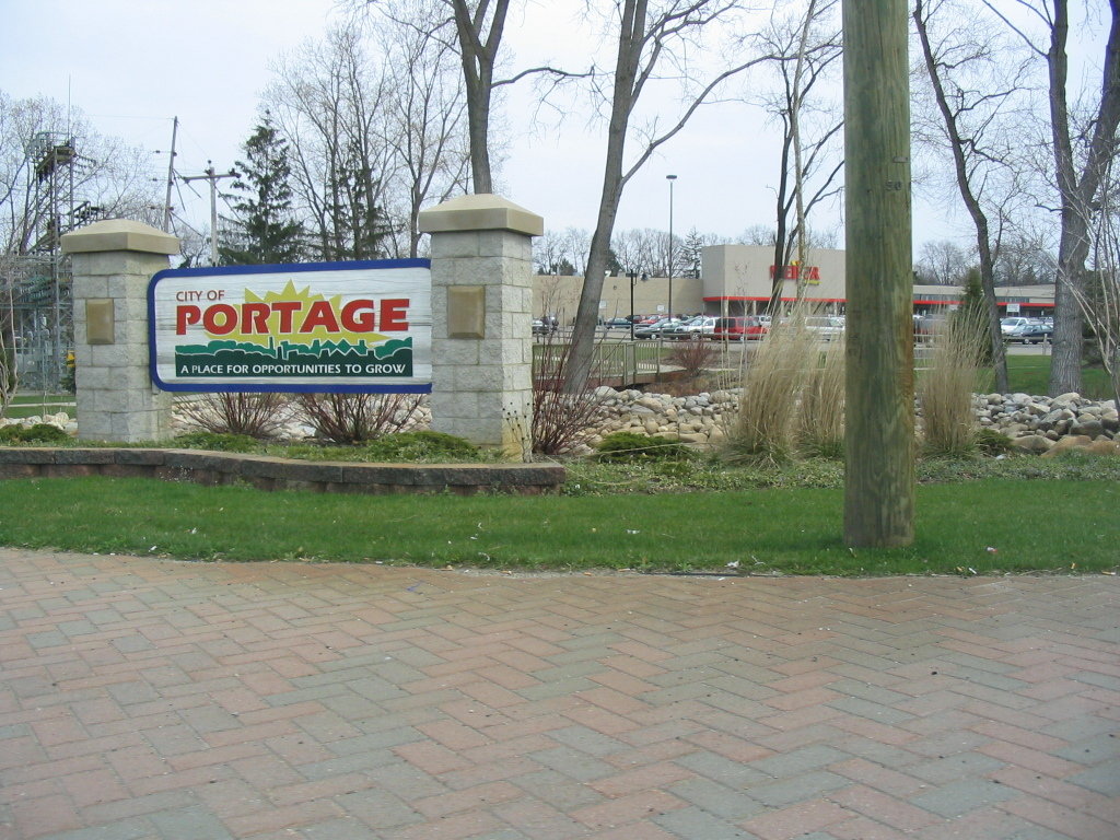 Portage, MI Sign photo, picture, image (Michigan) at city