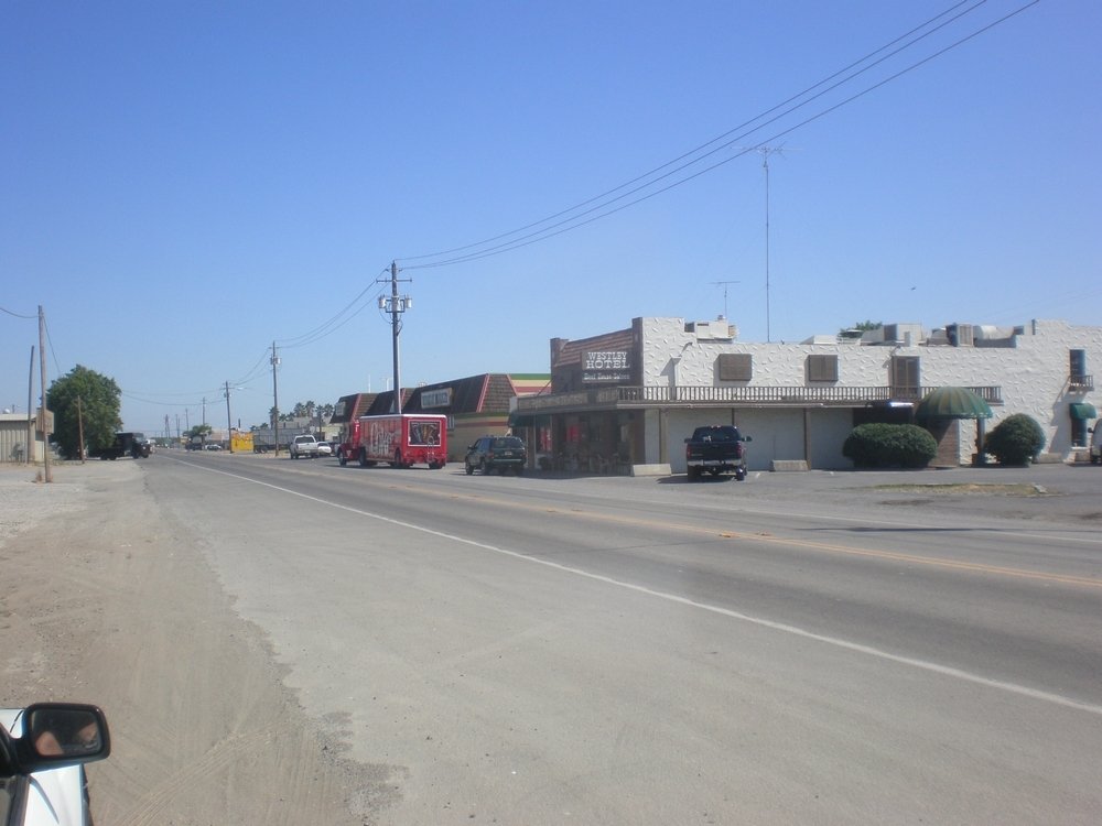 Westley, CA Historical Westley Hotel Alongside The Westley Market