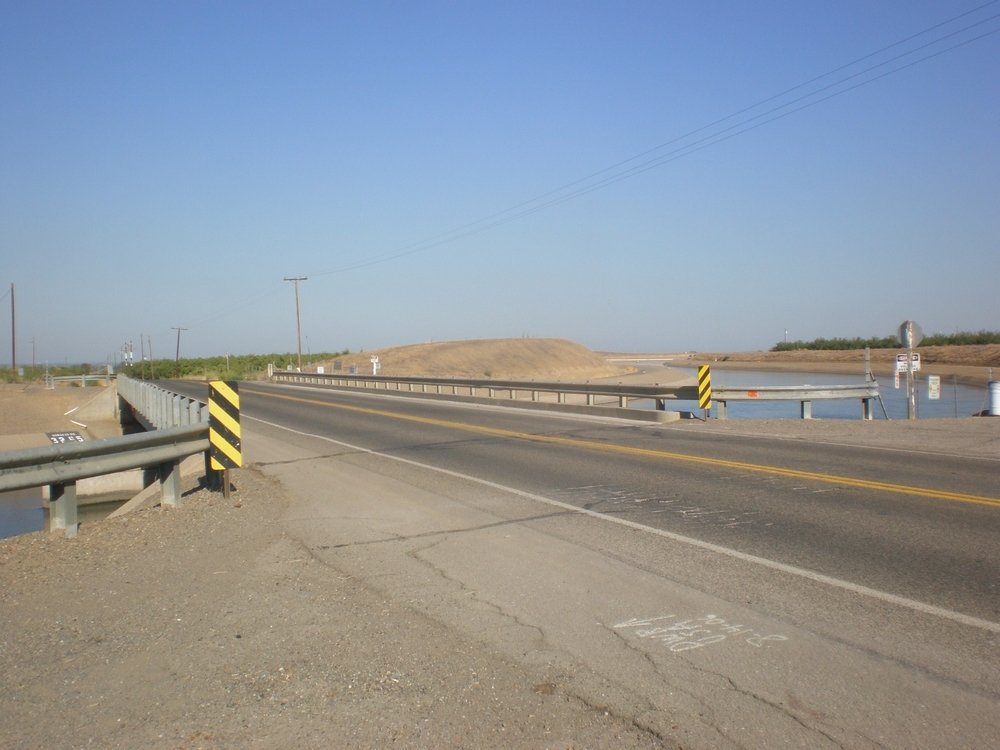 Westley, CA California Aqueduct Winding Through Westley Countryside